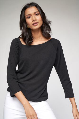 4 - Black Solid Cut-Outs Top, image 4