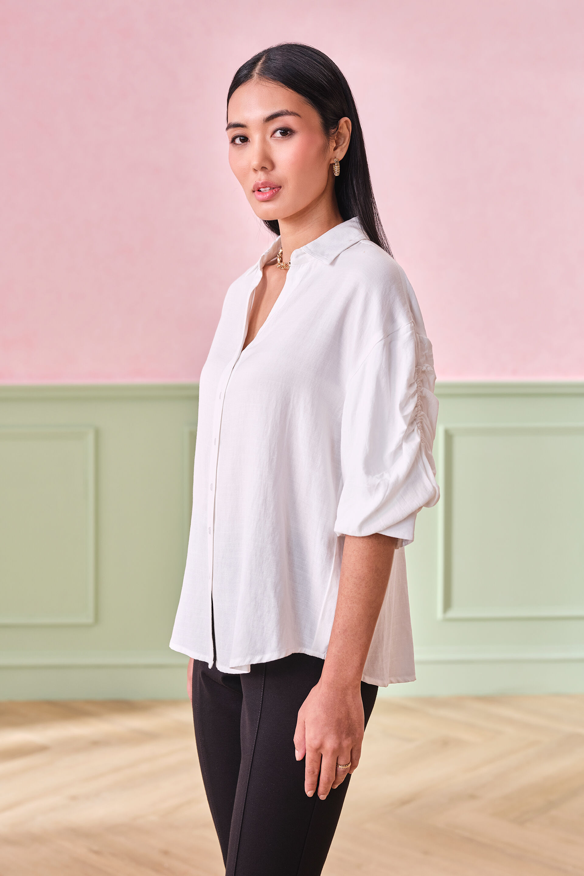 Cloud Nine Rayon Blend Top, White, image 3