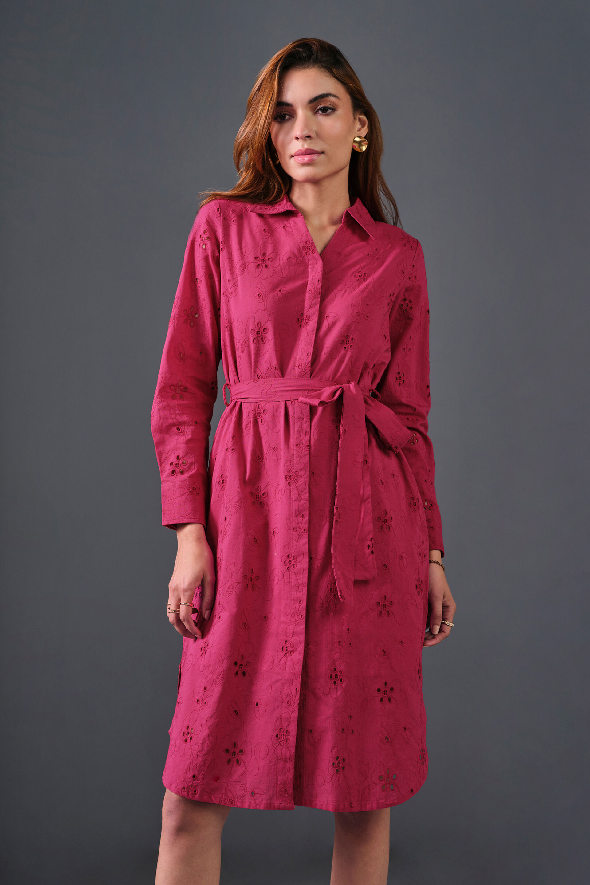 Raspberry Dreams Cotton Dress, Dark Pink, image 5