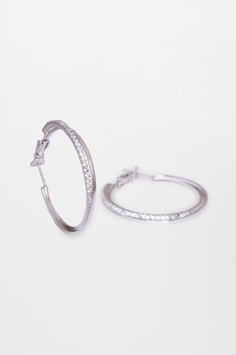 Silver Brass Earring, , image 3