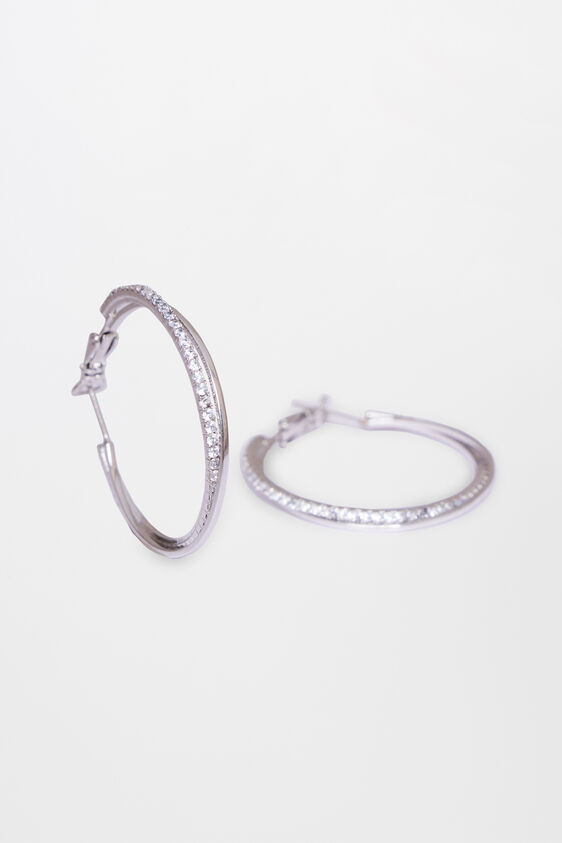 Silver Brass Earring, , image 3