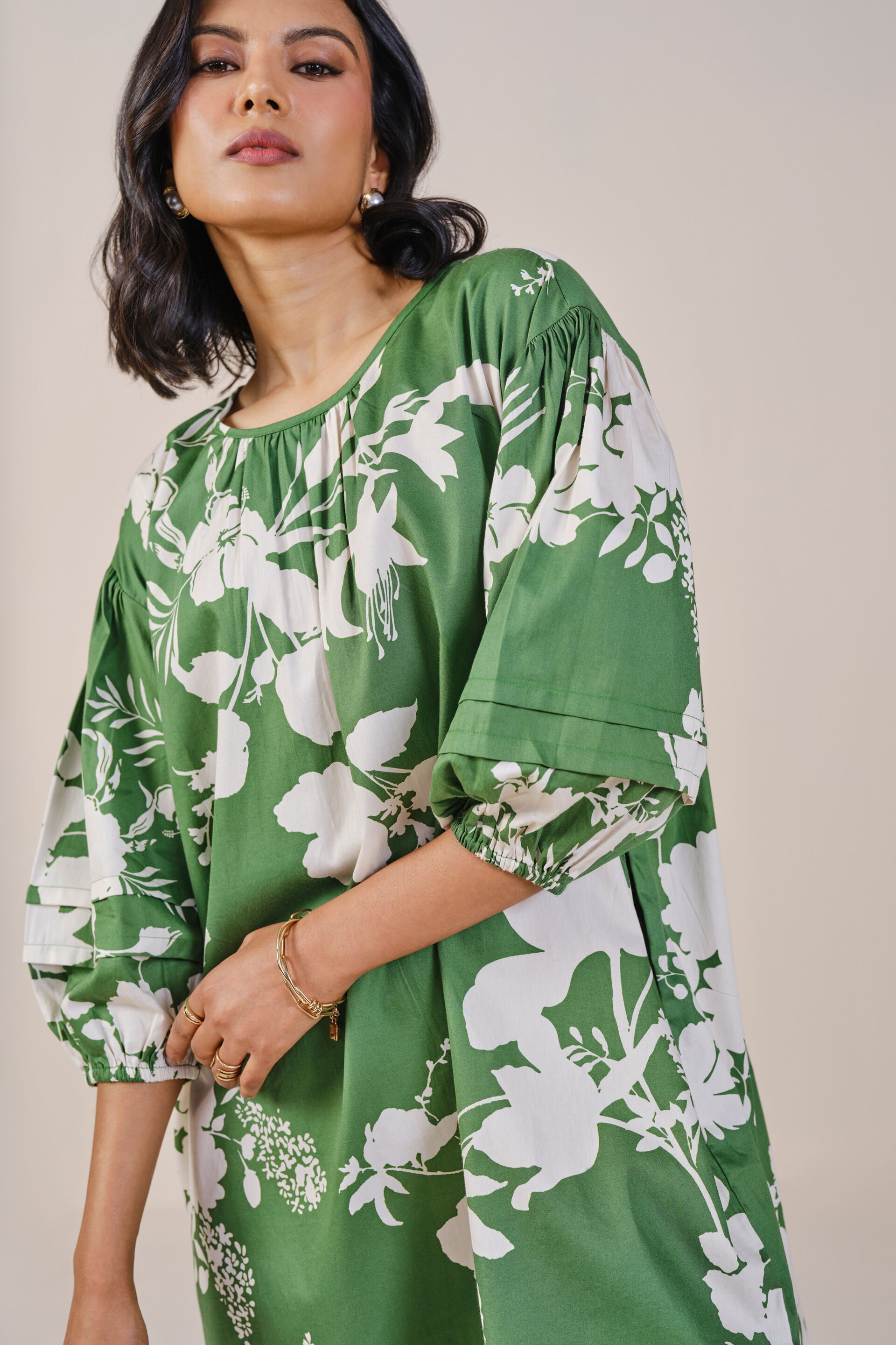 Tropic Blossom Dress, Green, image 5