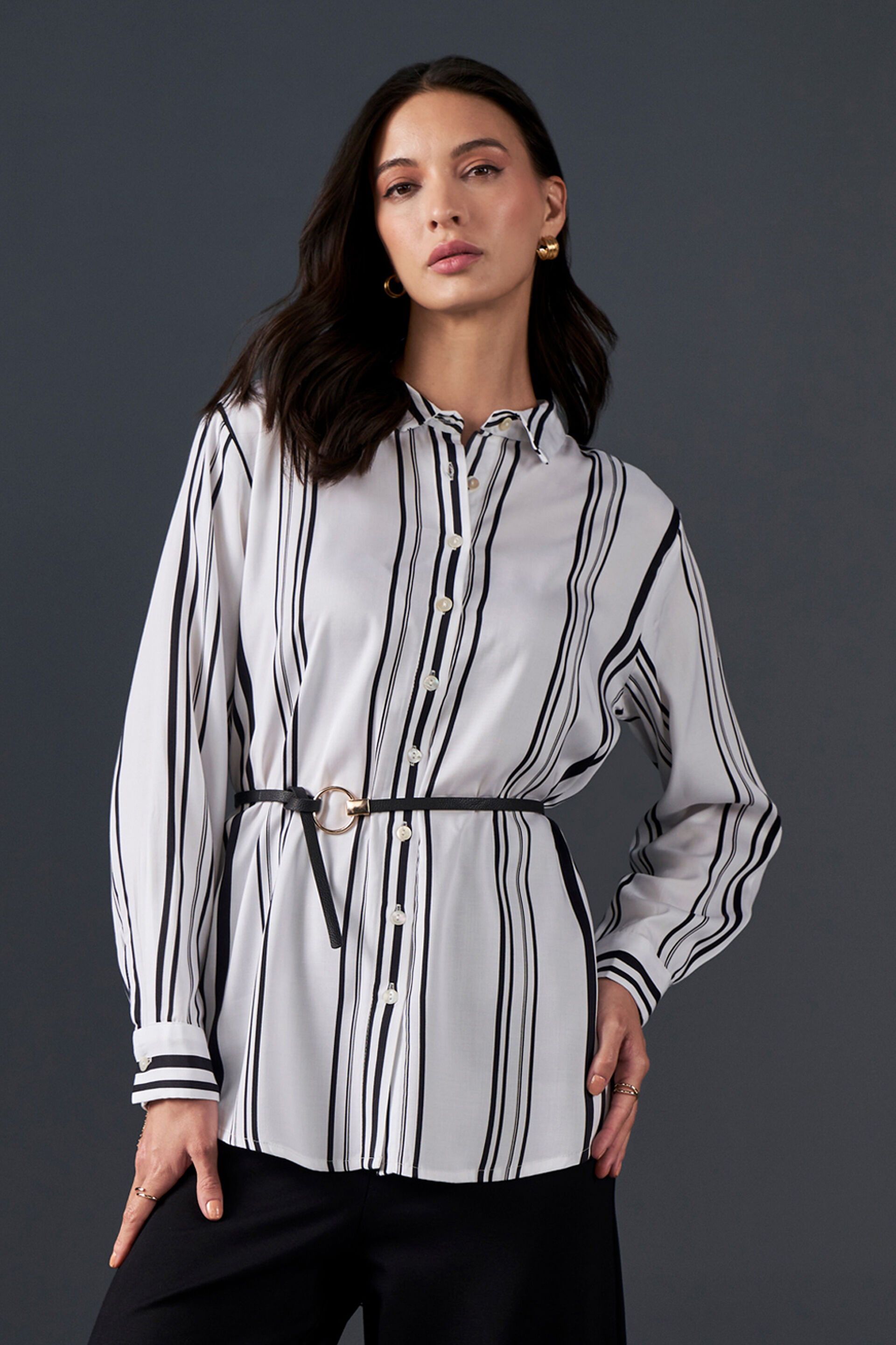 Octave Tencel Shirt, White, image 1