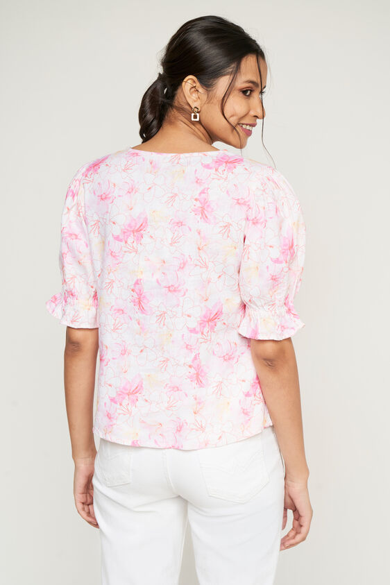 Multi Color Floral Straight Top, Multi Color, image 3