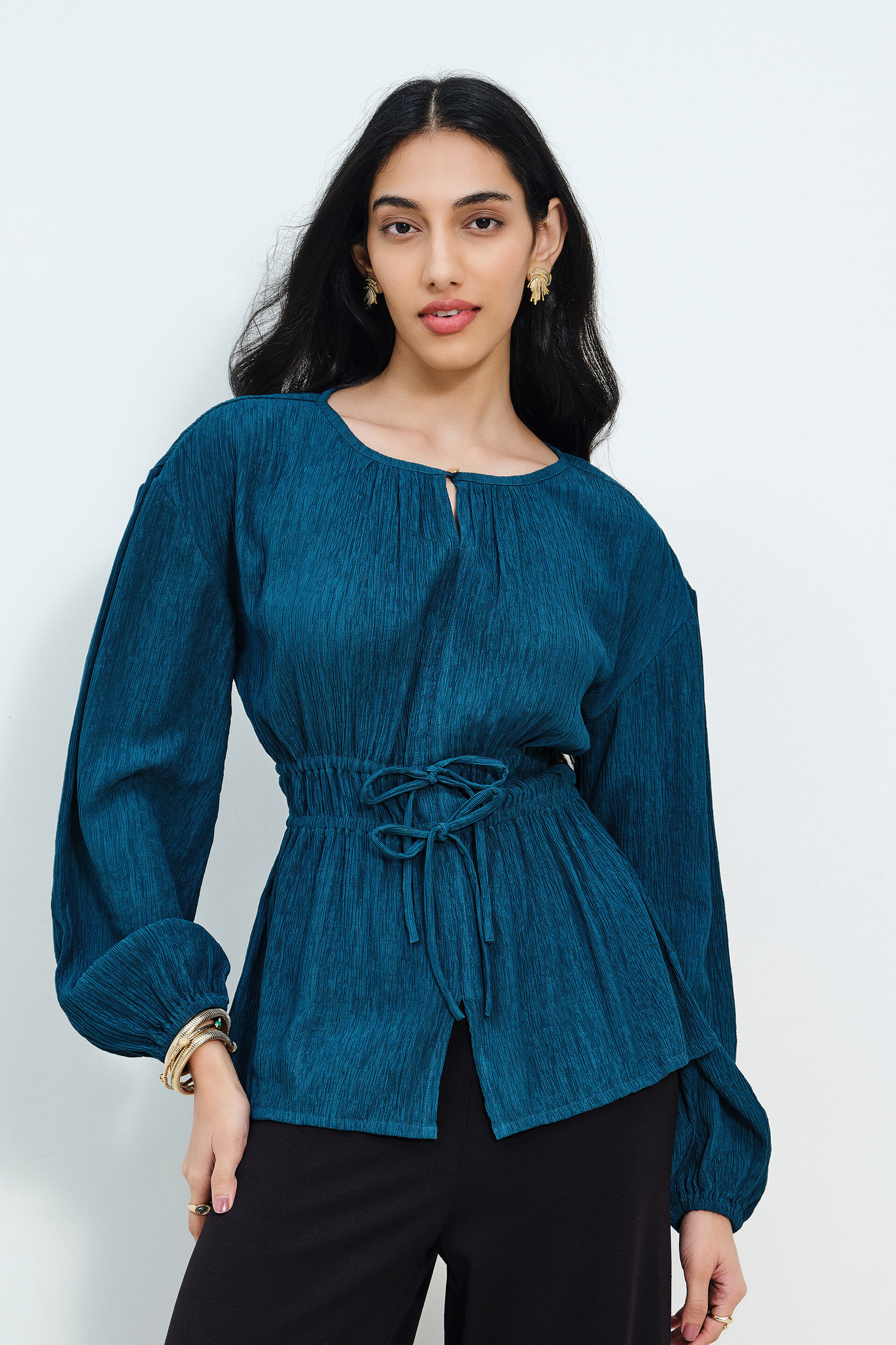 Twinkle Teal Top, Teal, image 2