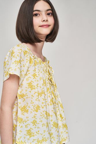 5 - Yellow Floral Printed A-Line Top, image 5