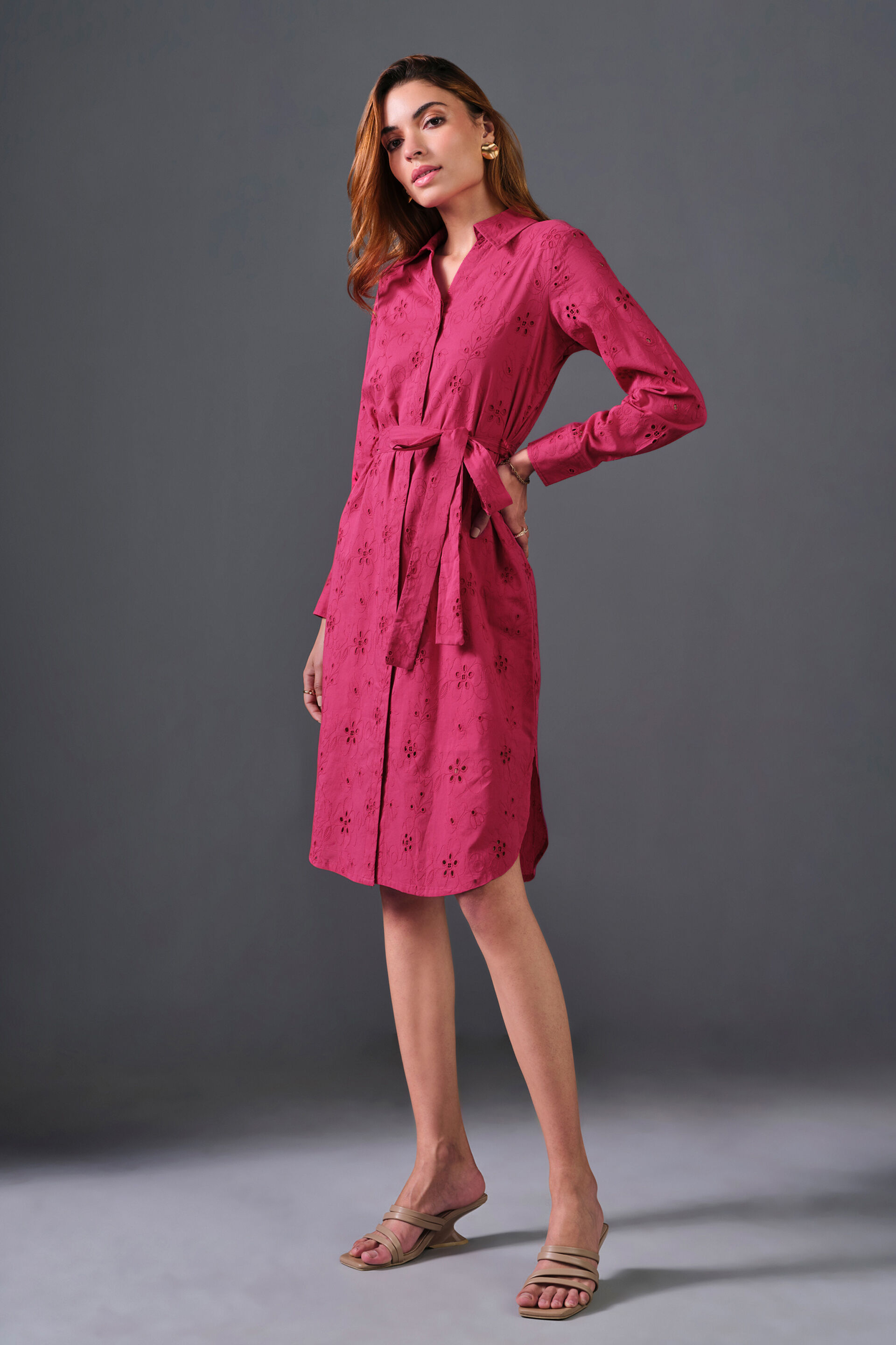 Raspberry Dreams Cotton Dress, Dark Pink, image 4