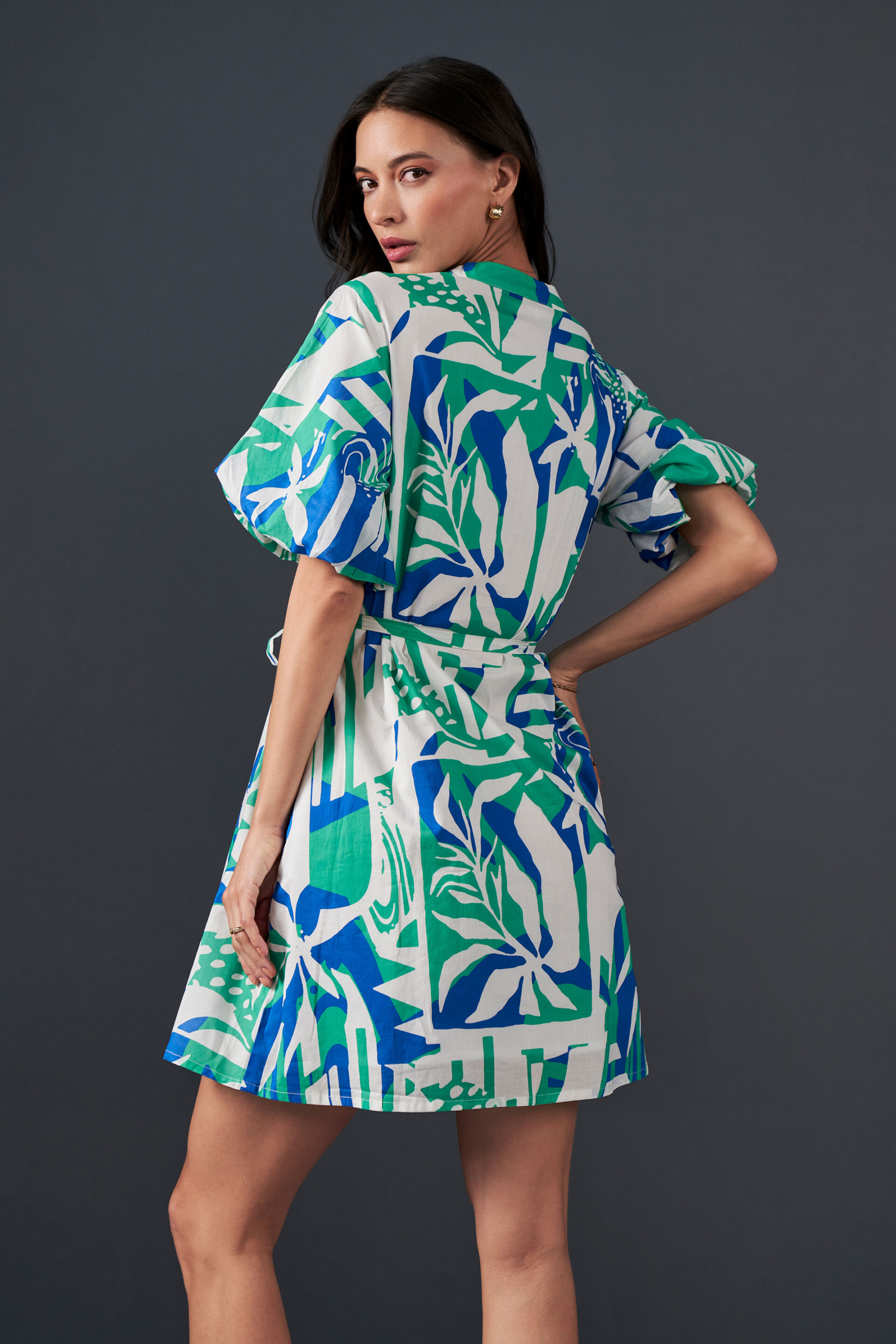 Meadows Cotton Dress, Blue, image 6