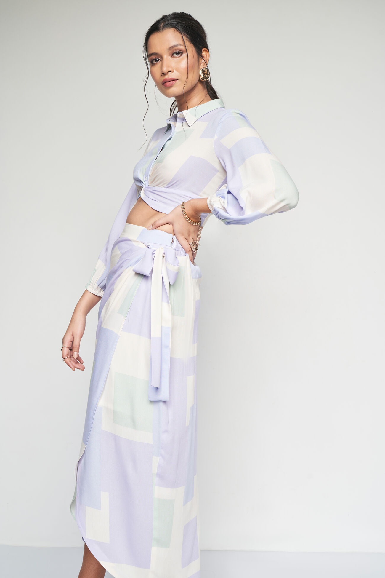 Subtle Shapes Co-ords Set, Powder Blue, image 5