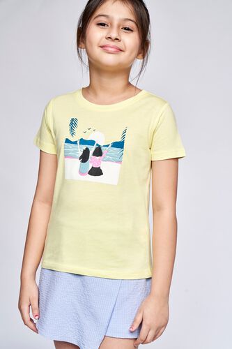 1 - Yellow Graphic Straight Top, image 1