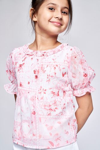 1 - Pink Floral Straight Top, image 1