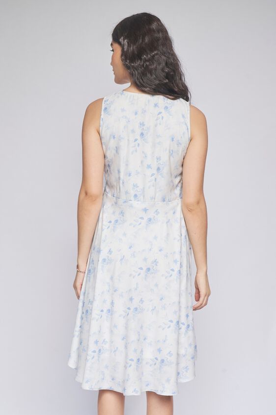 5 - Blue Floral Curved Dress, image 5