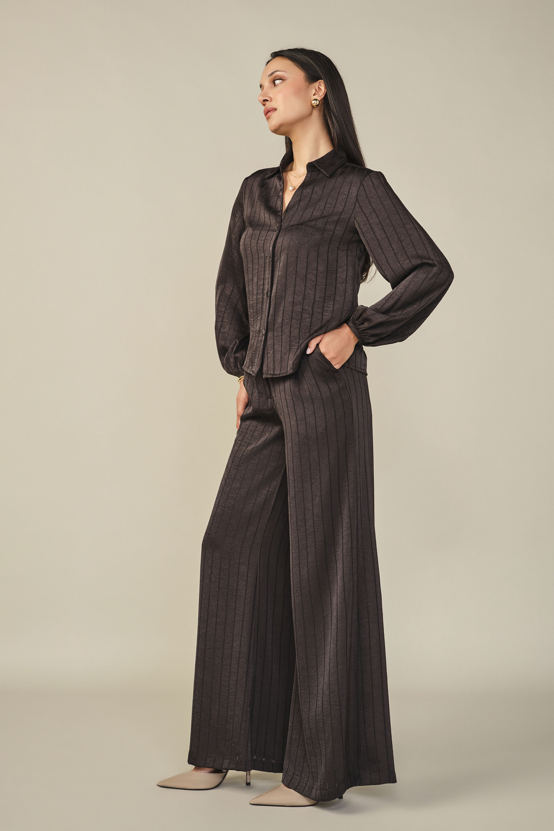 Wrap Tie-up Co-ord in Black, Black, image 3