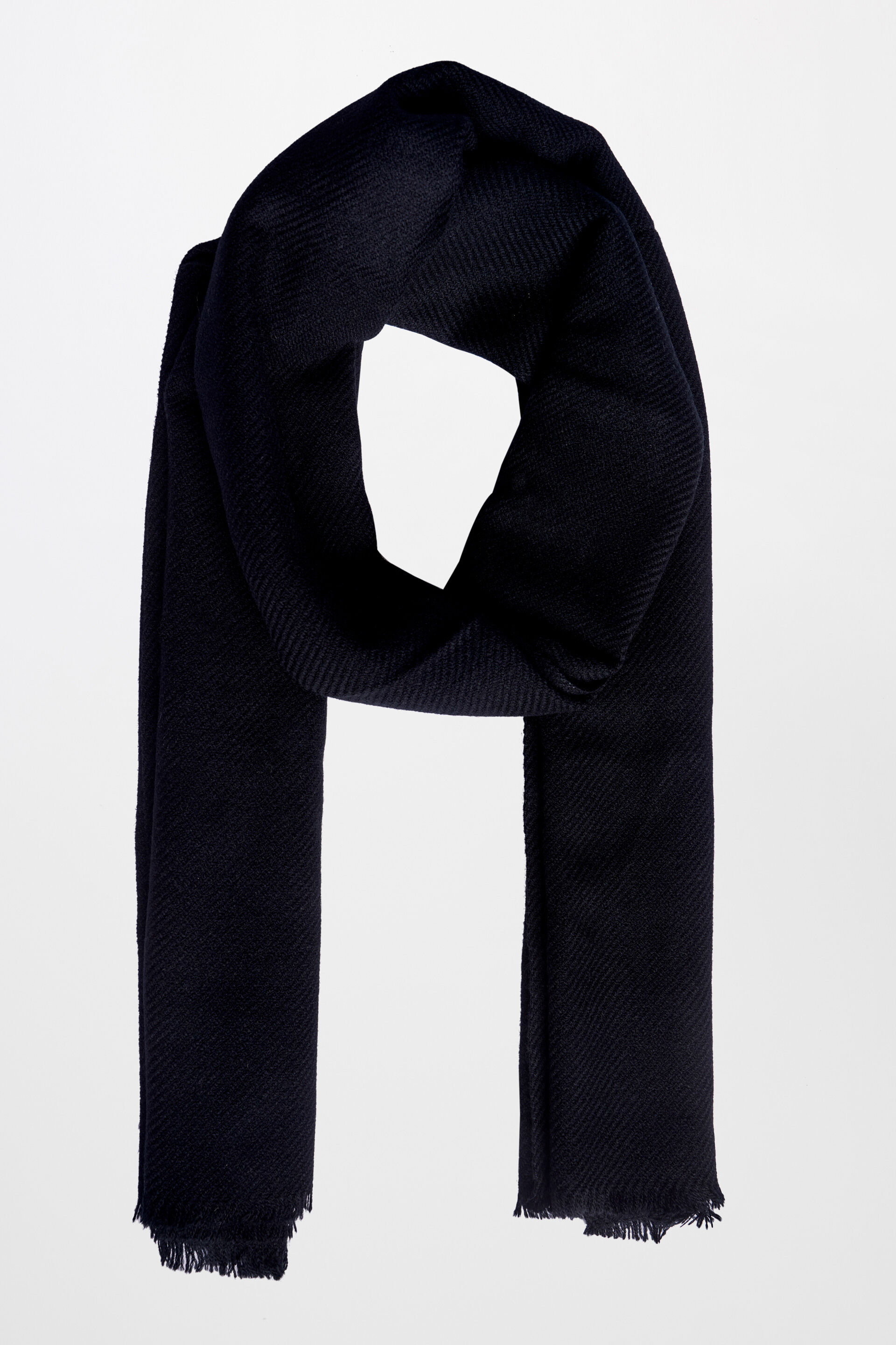 Black Solid Scarf, , image 1