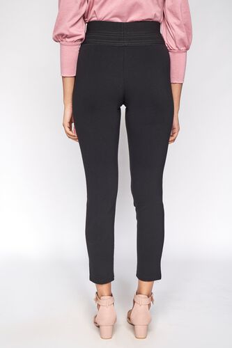 4 - Black Self Design Straight Bottom, image 4