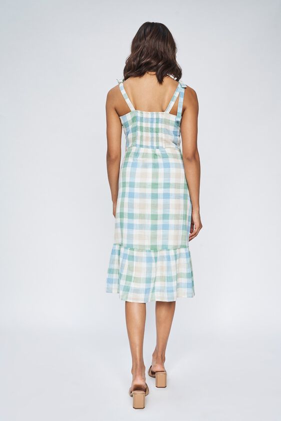 5 - Multi Color Self Design Fit And Flare Dress, image 5