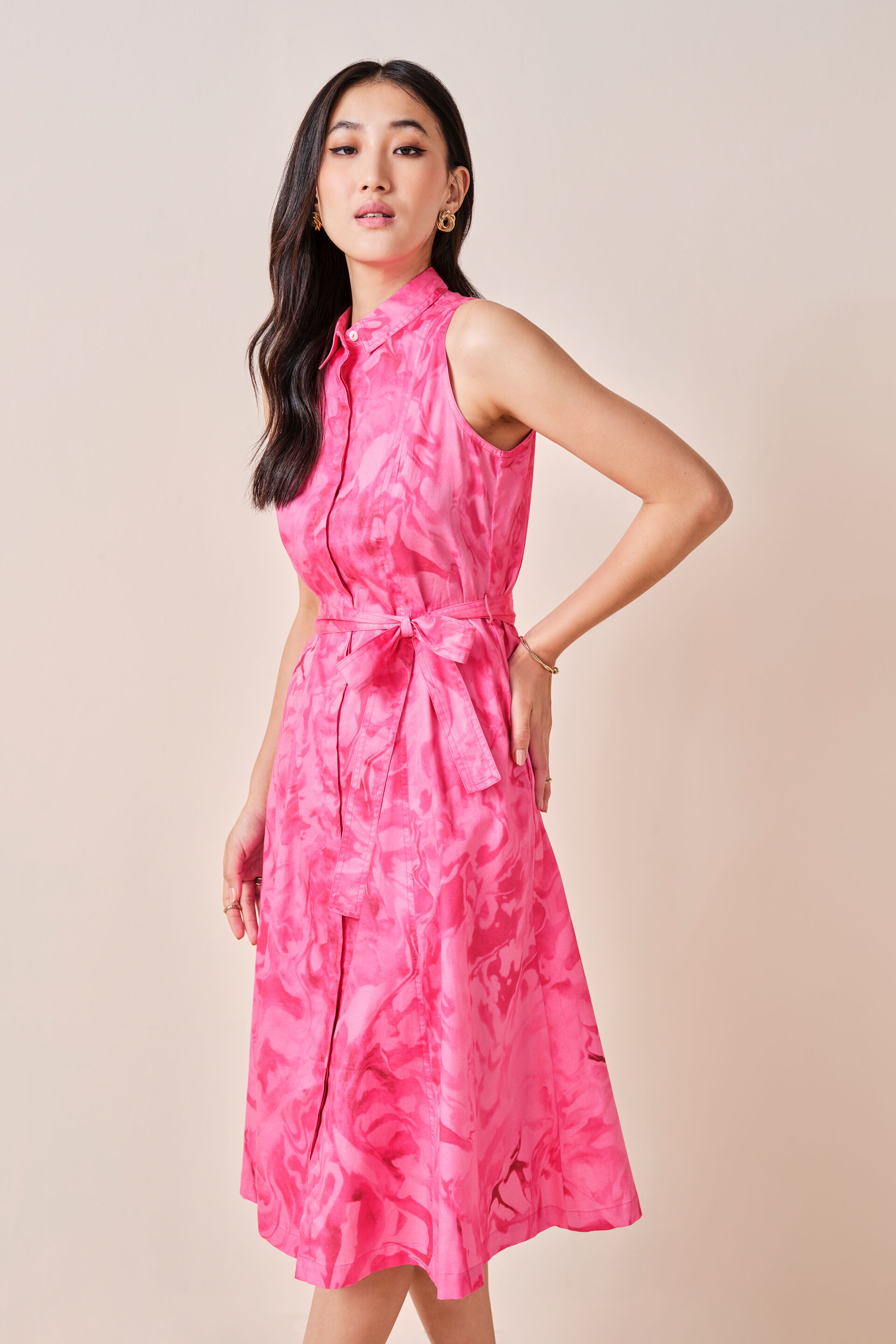 Think Pink Cotton Dress, Pink, image 3