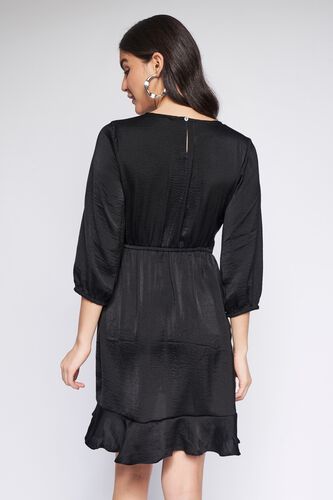 5 - Black Solid Asymmetric Dress, image 5