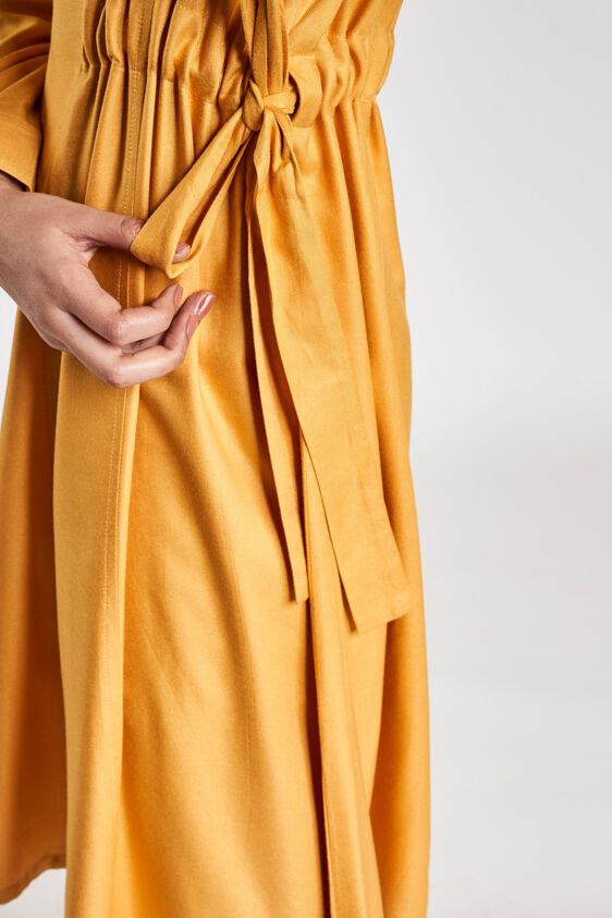 7 - Yellow Solid Shift Dress, image 7