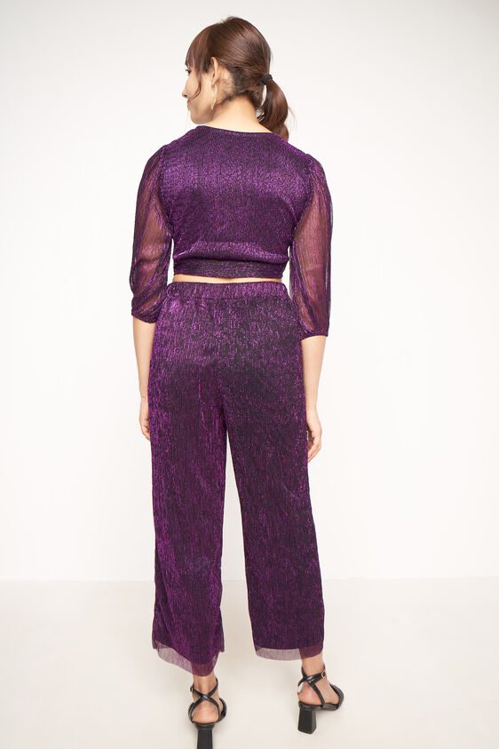 Purple Solid Flared Set, Purple, image 5