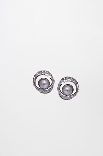 Silver Brass Earring, , image 1