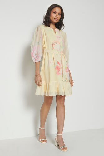 Sunny Glow Floral Dress, Yellow, image 2