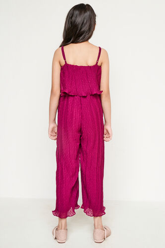 Wine Floral Pleated Jumpsuit, Wine, image 7