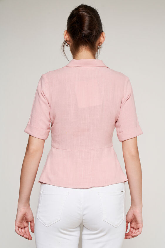 Peach Solid Flounce Top, Peach, image 5