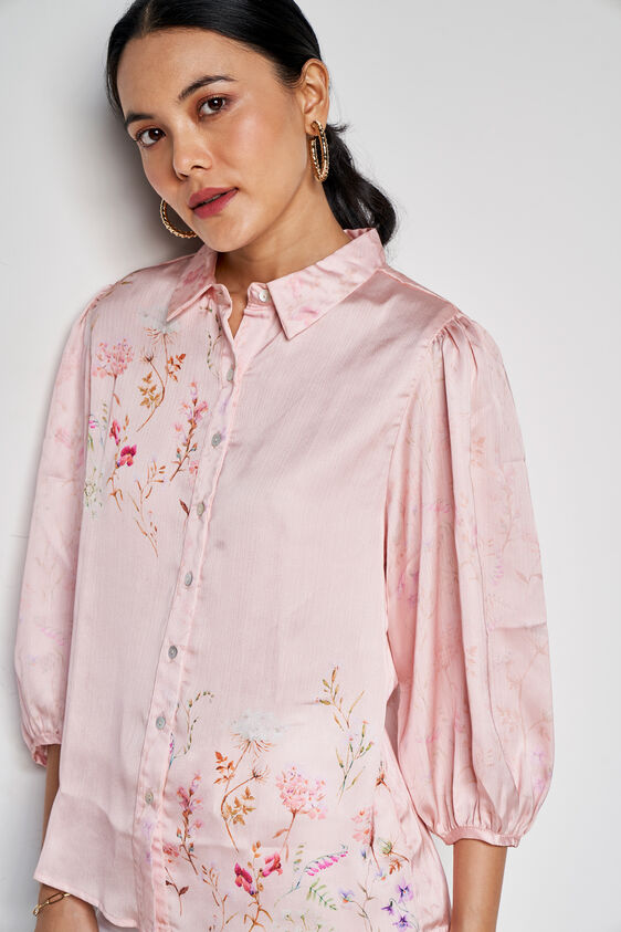 Lucky Star Shirt Style Top, Pink, image 6