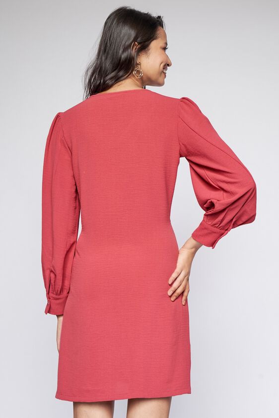 5 - Peach Solid Shift Dress, image 5