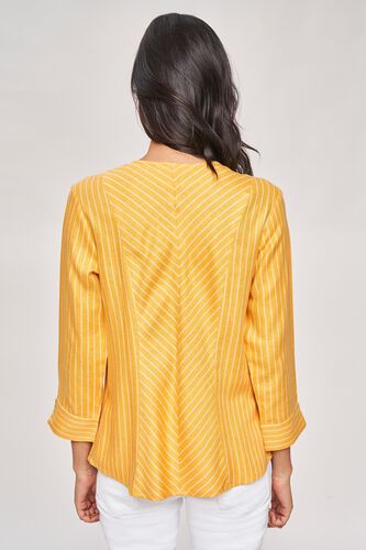 5 - Yellow Striped Fit And Flare Top, image 5