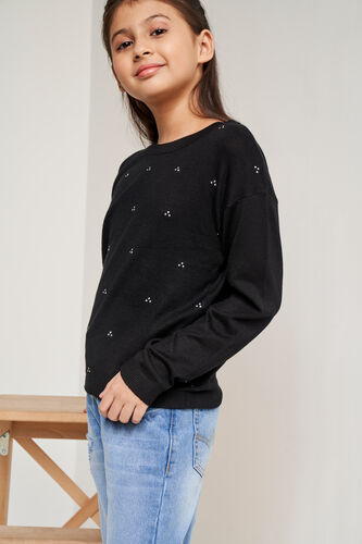 Black High Neck Top, Black, image 5