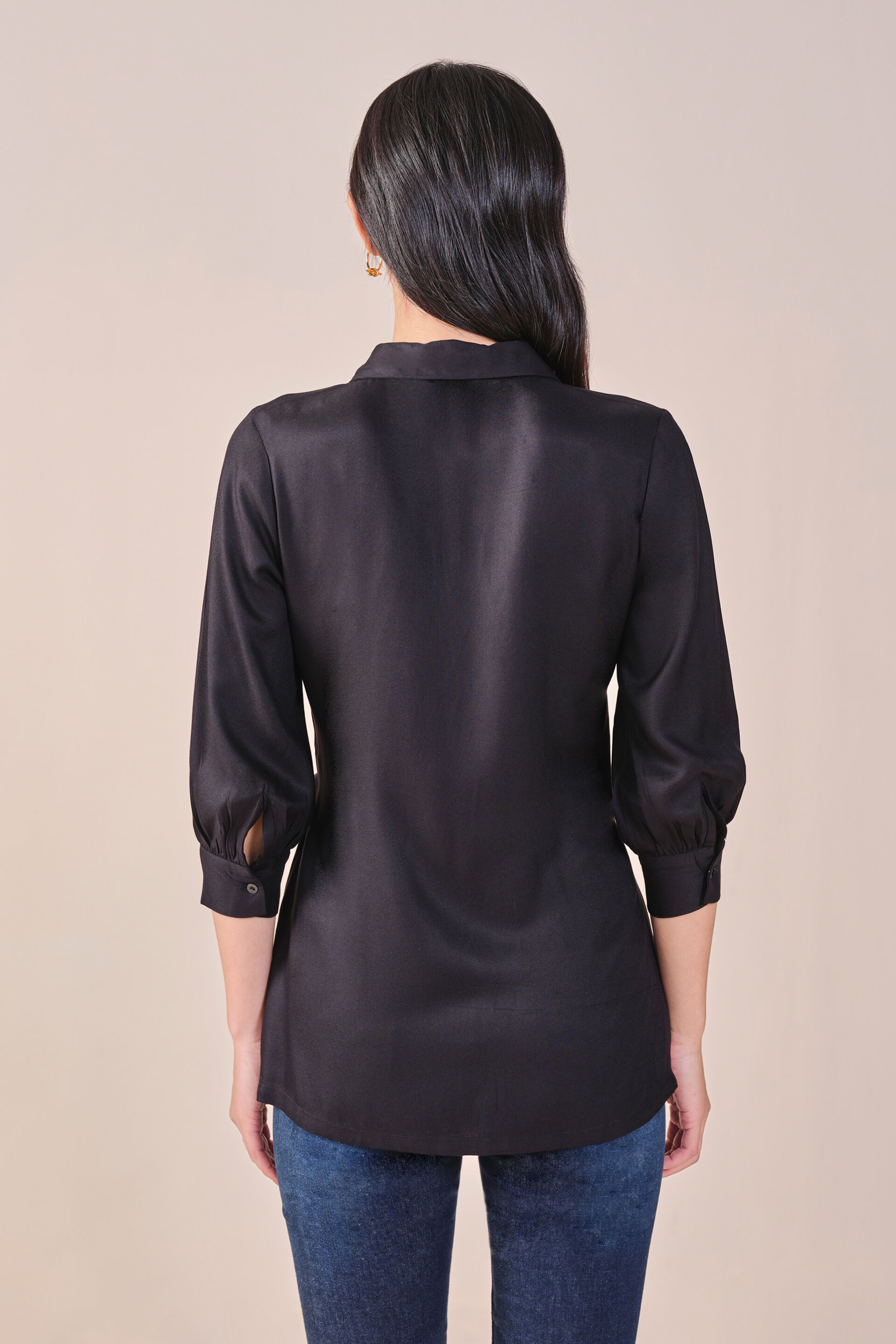 It'S A Wrap Viscose Shirt, Black, image 5