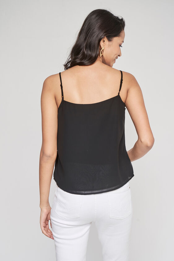 Black Short Length Straight Blouson Top, Black, image 5