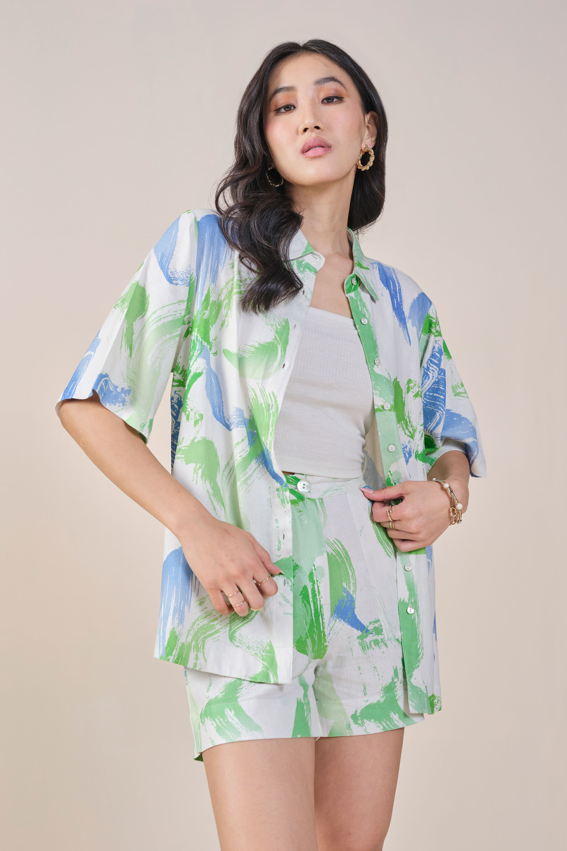 Swooning Swirls Coord Set, Green, image 2