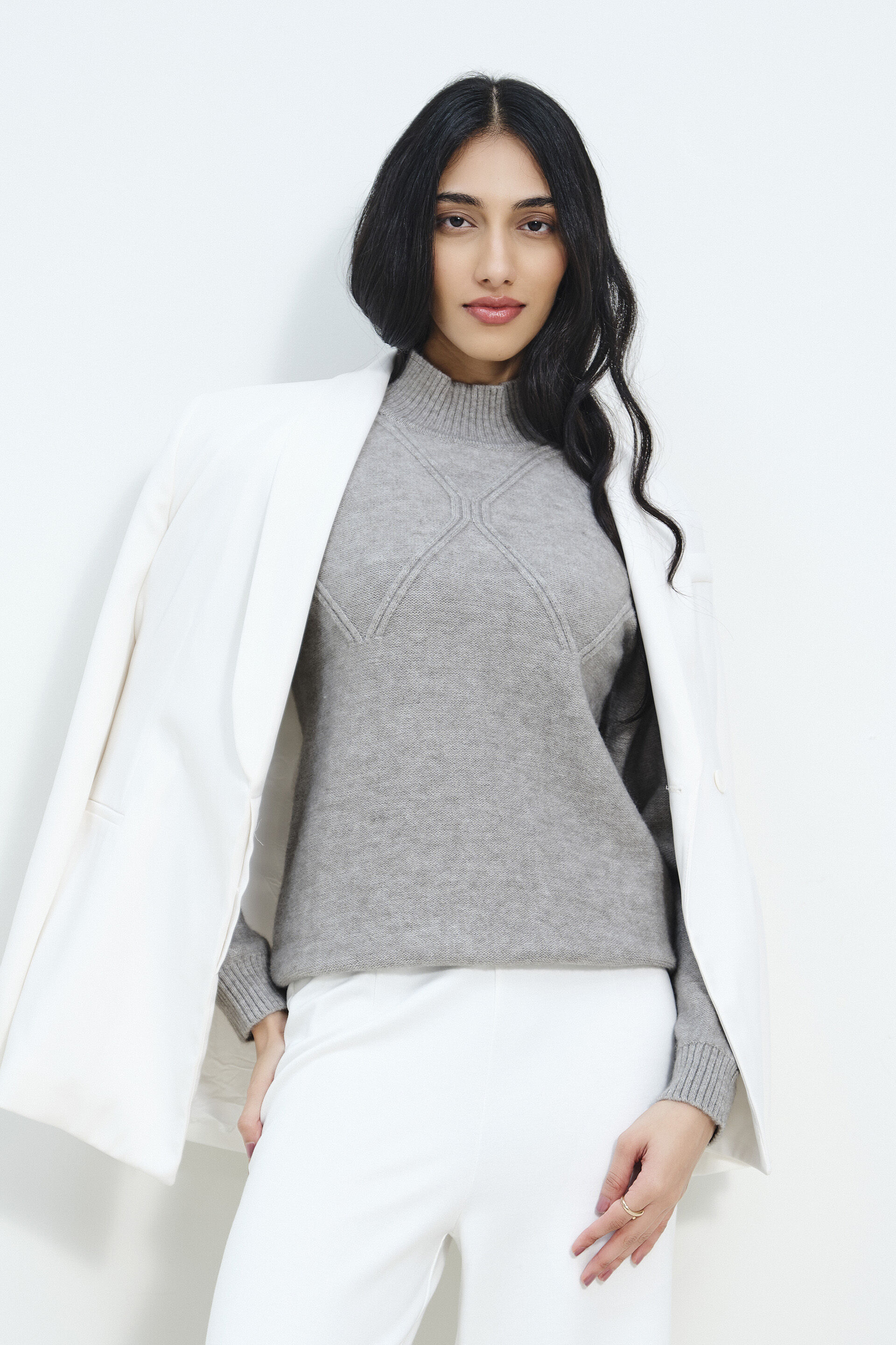 Serene Grey Sweater, Grey, image 4