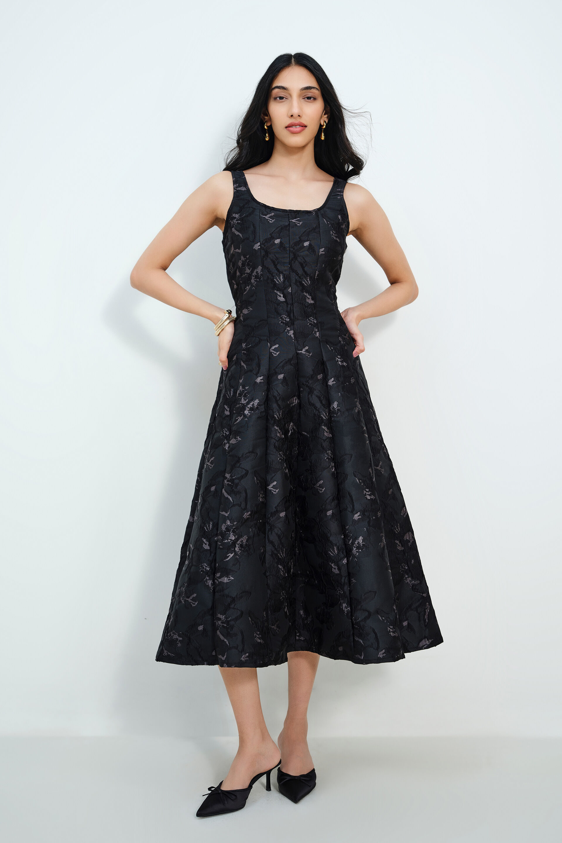 Midnight Canopy Dress, Black, image 3