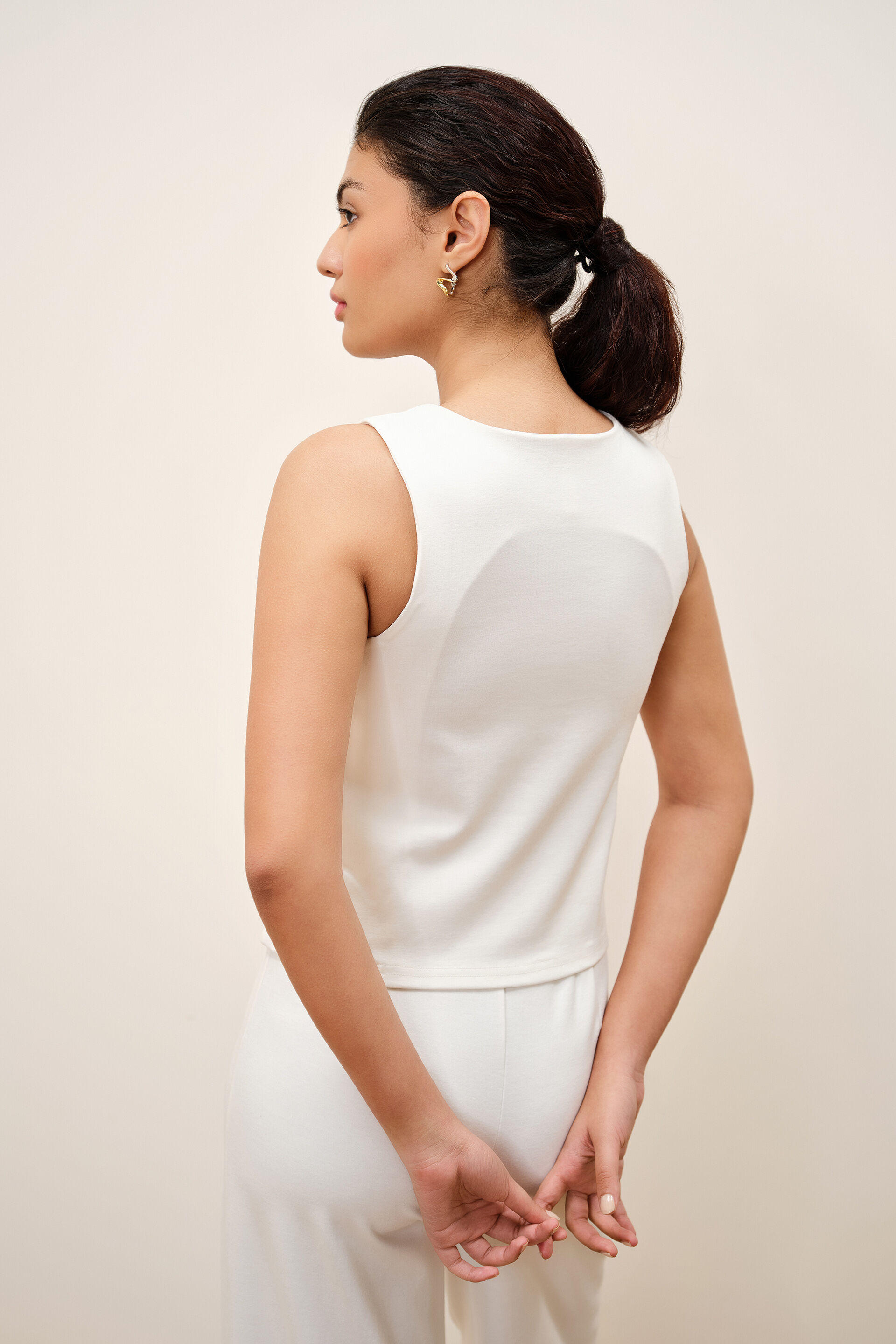 Lorraine White Knitted Top, White, image 5