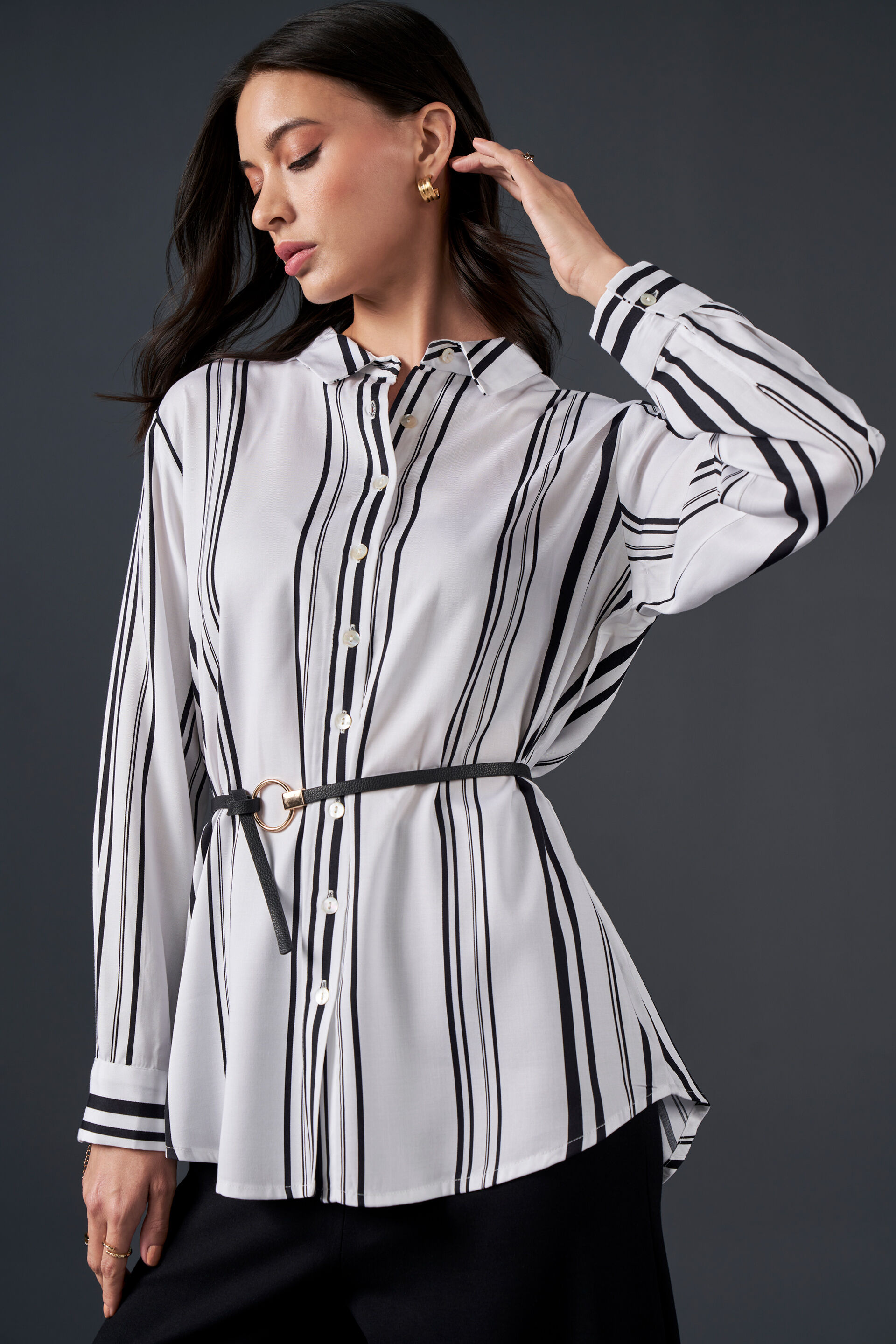 Octave Tencel Shirt, White, image 3