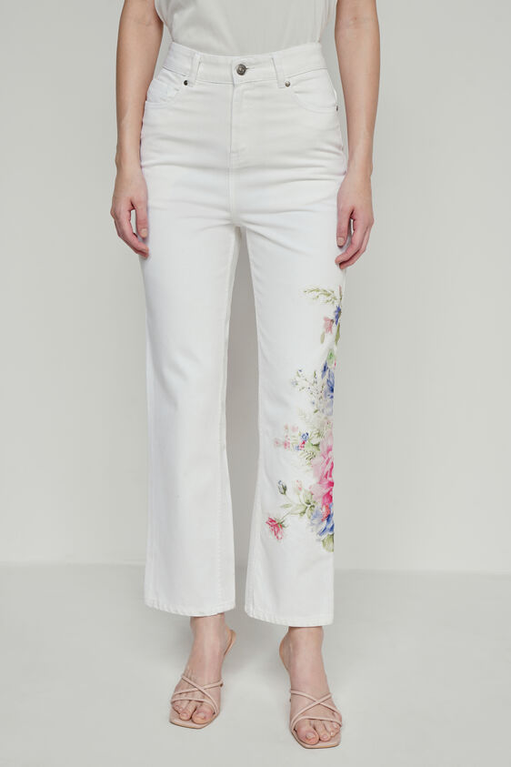 White Solid Straight Bottom, White, image 3