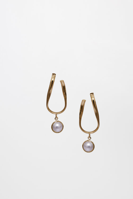 Gold Brass Earring, , image 1