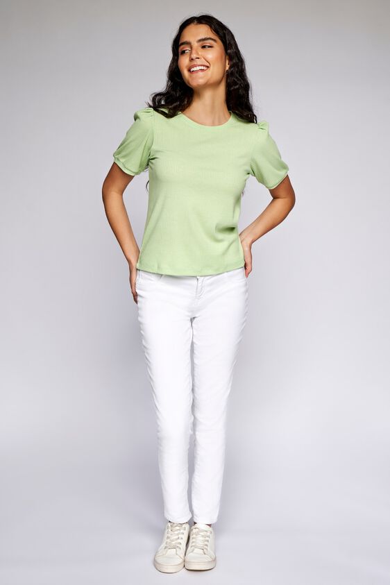5 - Lime Green Solid Straight Top, image 5