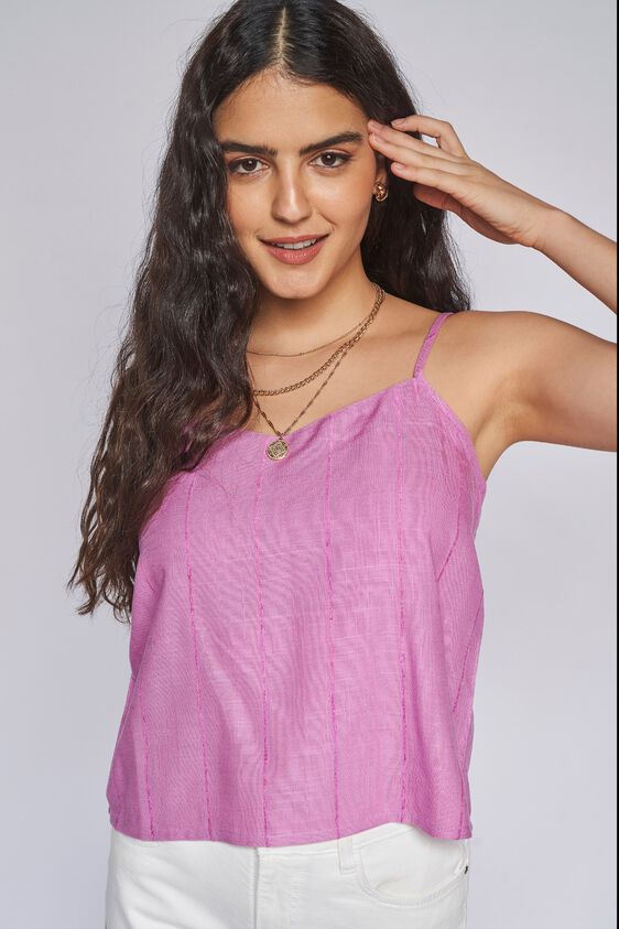 2 - Lilac Self Design Straight Top, image 2