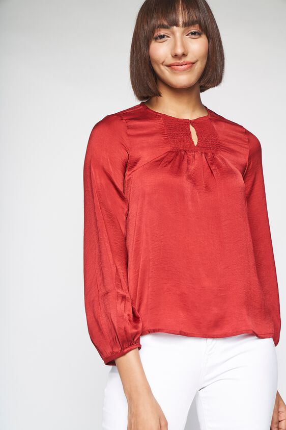 3 - Rust Solid A-Line Top, image 3
