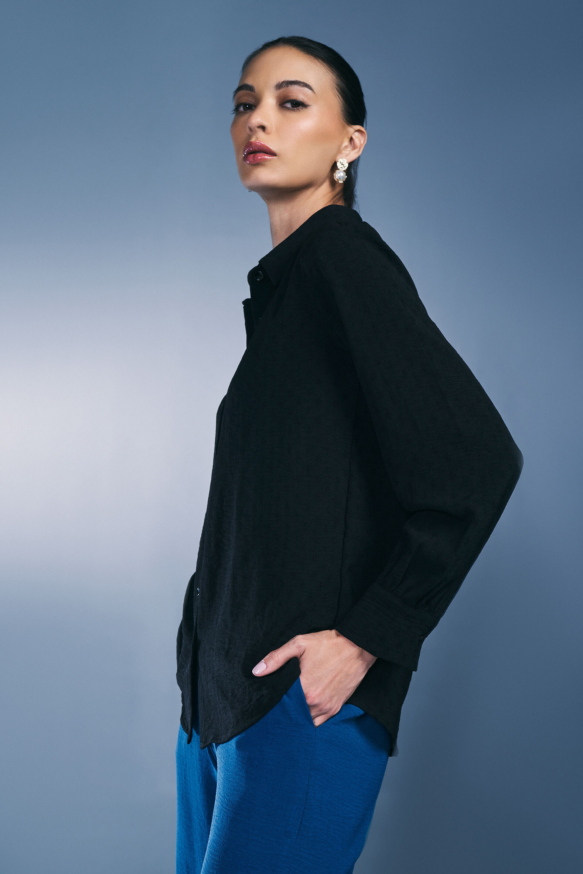 Classic Black Shirt, Black, image 4