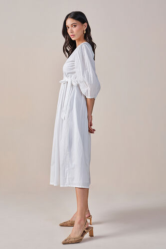 City Muse Cotton Dress, White, image 4
