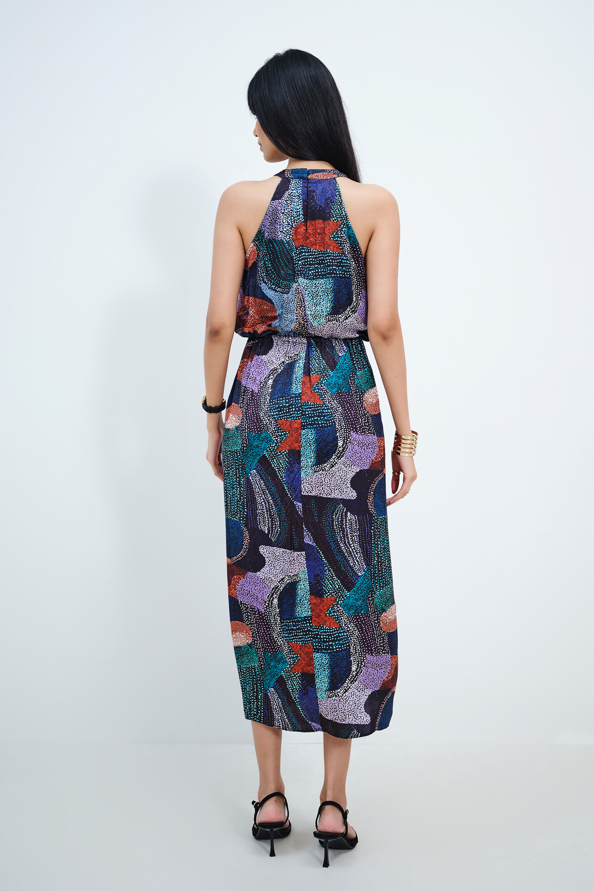 Blue Carnival Modal Dress, Blue, image 5