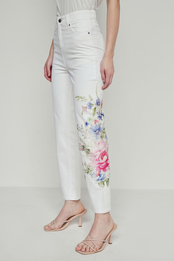 White Solid Straight Bottom, White, image 1