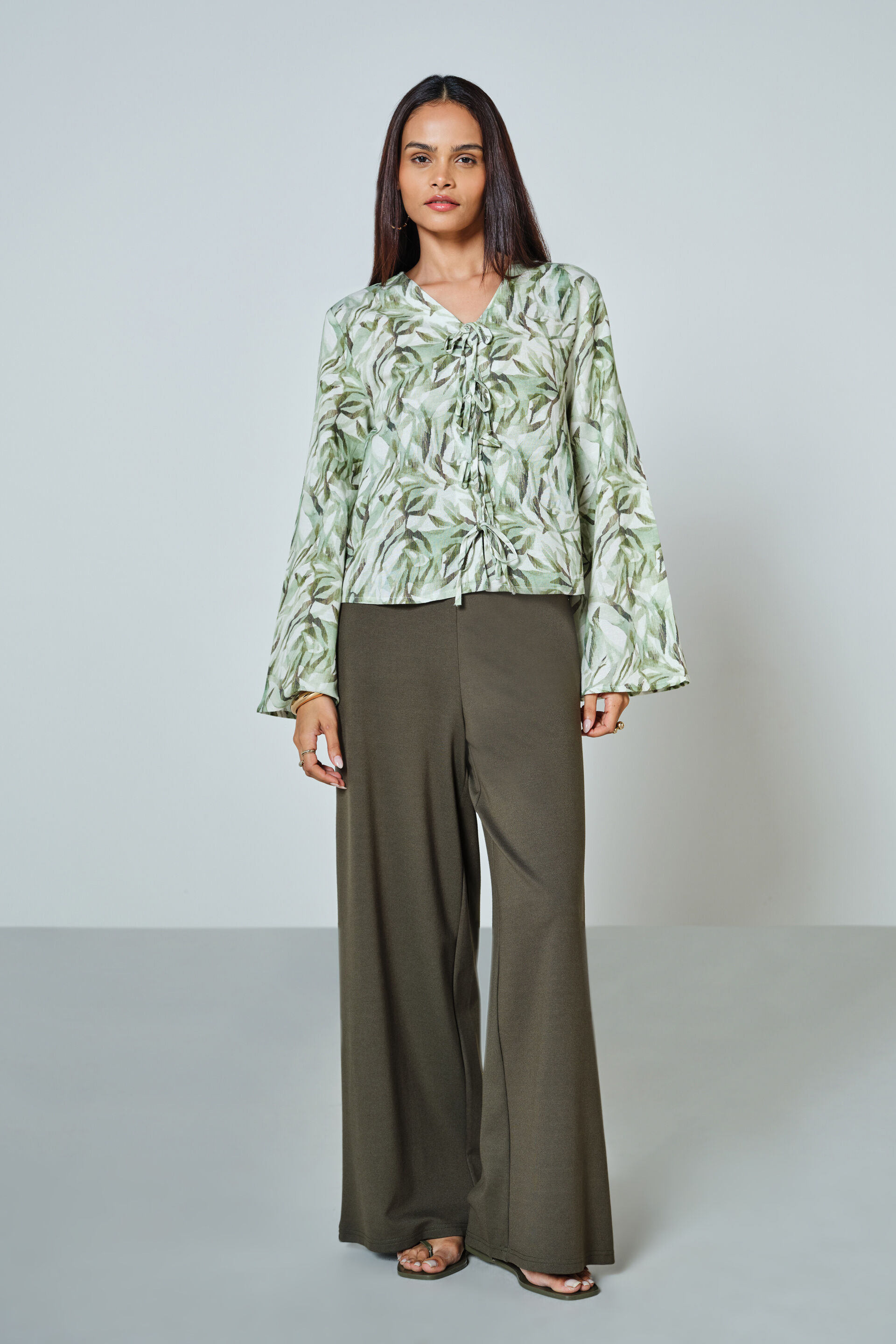 Geo Green Cotton Top, Green, image 6