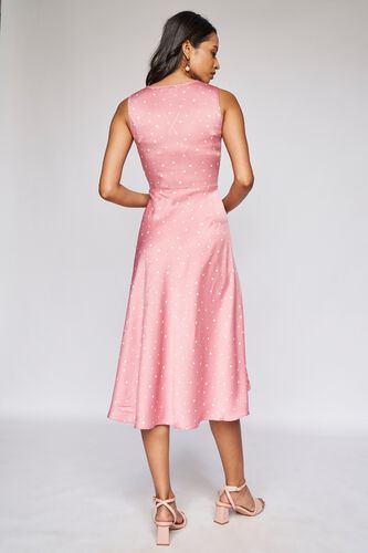 5 - Blush Polka Dots Fit and Flare Dress, image 5